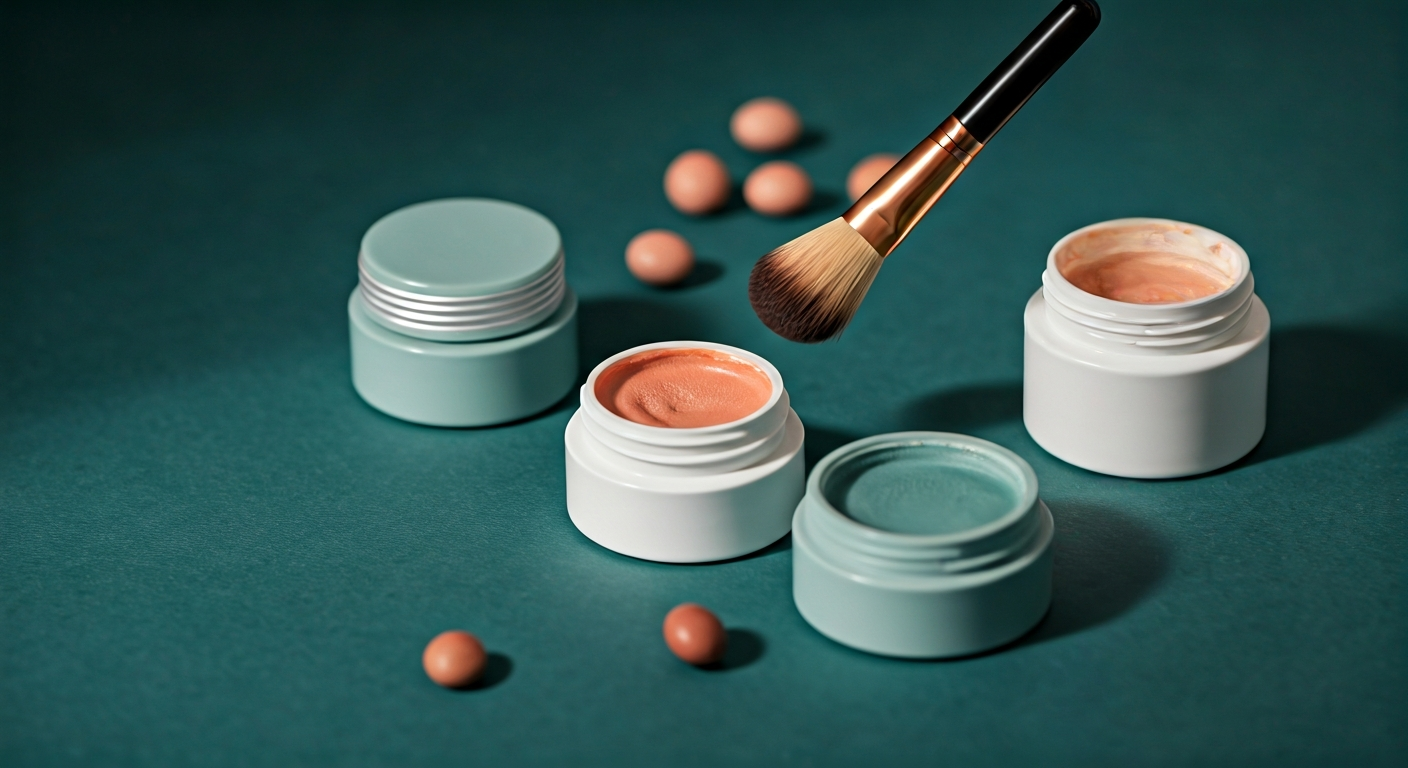 korean makeup brush blush application